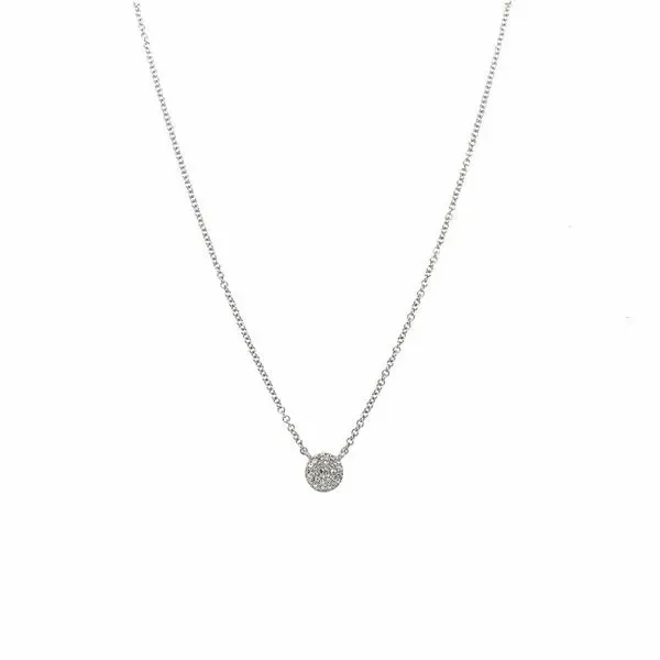 Diamond Disc Pendant Necklace Image 2 Franzetti Jewelers Austin, TX