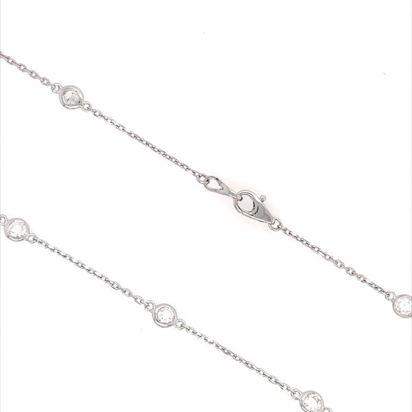 14K White Gold Diamond Station Necklace 1.5 CTW Image 2 Franzetti Jewelers Austin, TX