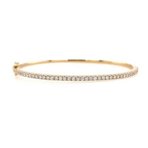 14K Yellow Gold 0.80 CTW Diamond Bangle Bracelet Franzetti Jewelers Austin, TX