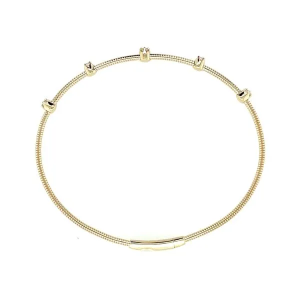 14KY Gold Flexible 5 Diamond Station Bracelet Image 3 Franzetti Jewelers Austin, TX