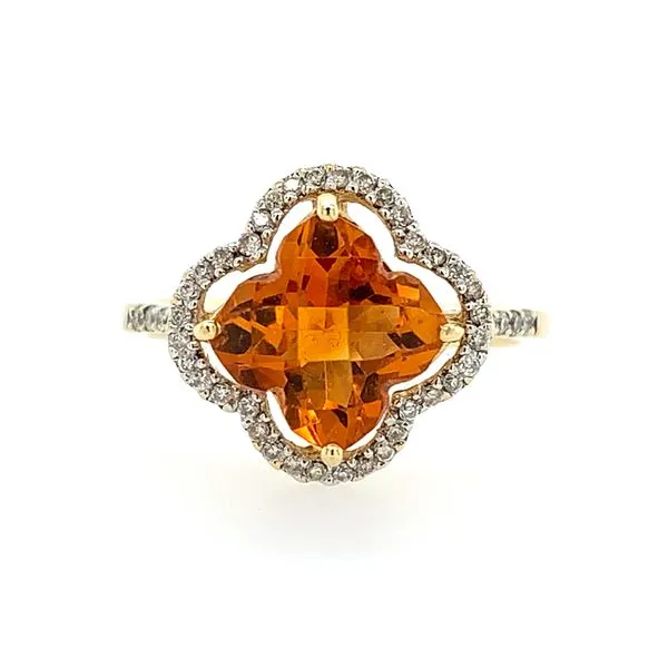 14K Yellow Gold Citrine & Diamond Ring Franzetti Jewelers Austin, TX