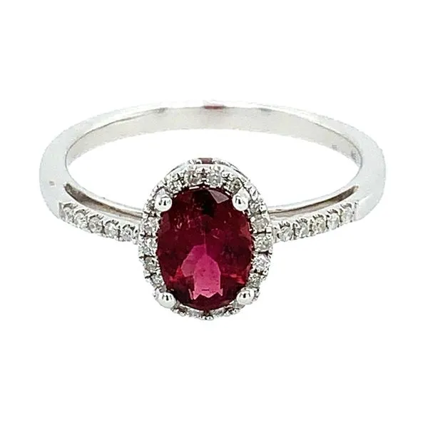 14KW Gold Tourmaline & Diamond Ring Image 2 Franzetti Jewelers Austin, TX