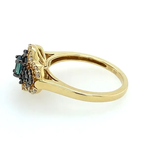 18K Yellow Gold Alexandrite & Diamond Ring Image 3 Franzetti Jewelers Austin, TX