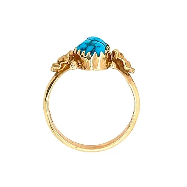 Estate: 14KY Gold Ring with Turquoise Image 2 Franzetti Jewelers Austin, TX