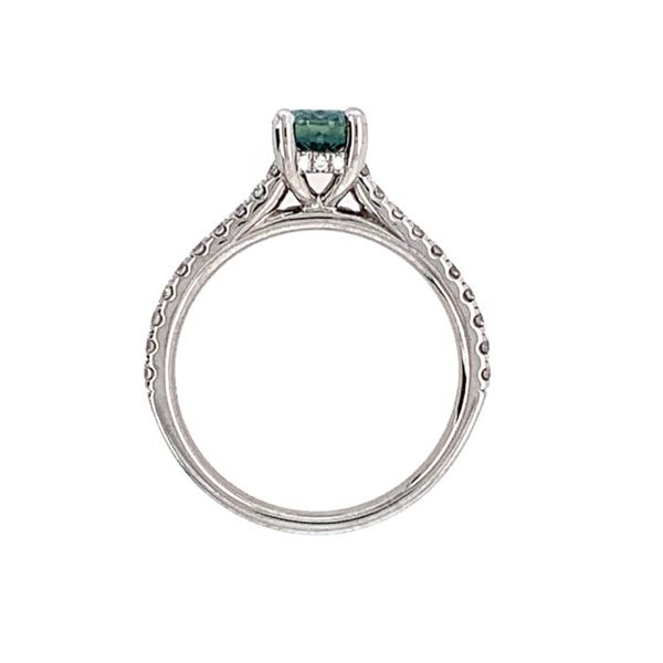 14KW Gold Montana Sapphire & Diamond Ring Image 4 Franzetti Jewelers Austin, TX