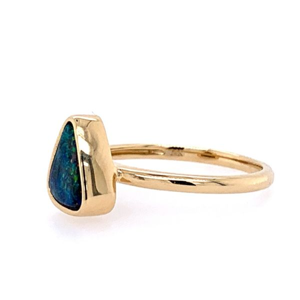 14K Yellow Gold Boulder Opal Ring Image 3 Franzetti Jewelers Austin, TX