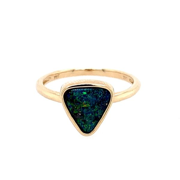 14K Yellow Gold Boulder Opal Ring Franzetti Jewelers Austin, TX