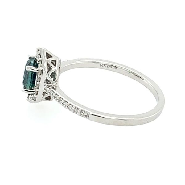 14K White Gold Montana Sapphire & Diamond Ring Image 3 Franzetti Jewelers Austin, TX