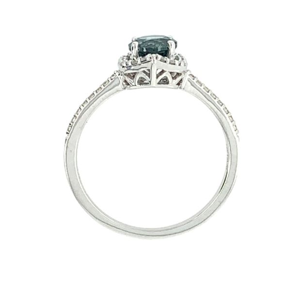 14K White Gold Montana Sapphire & Diamond Ring Image 4 Franzetti Jewelers Austin, TX