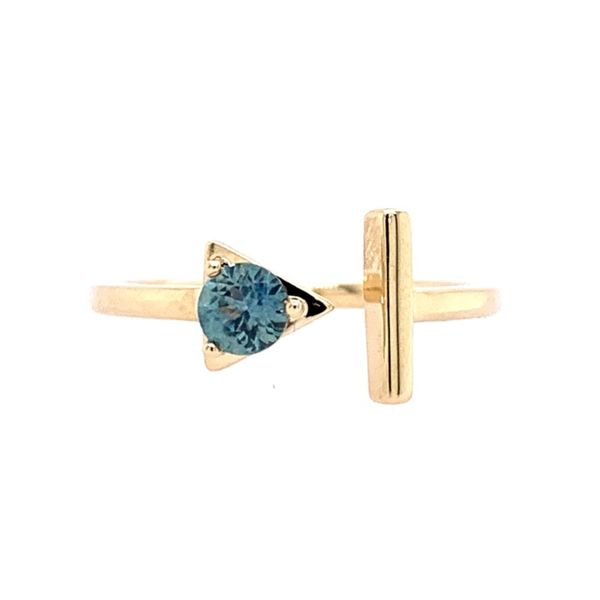 14K Yellow Gold Montana Sapphire Ring Image 2 Franzetti Jewelers Austin, TX