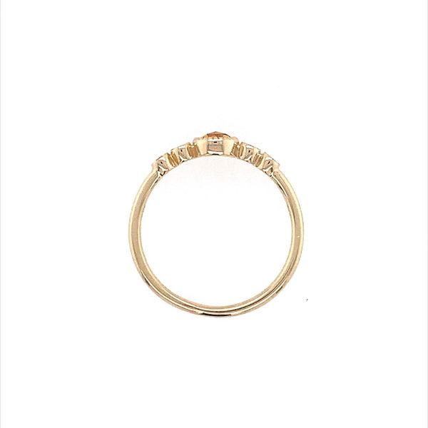 14K Yellow Gold Dainty Citrine & Diamonds Ring Image 4 Franzetti Jewelers Austin, TX