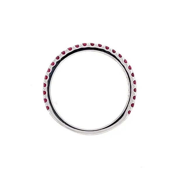 18K White Gold 1.8 mm Ruby Band 0.43 CTW Image 4 Franzetti Jewelers Austin, TX