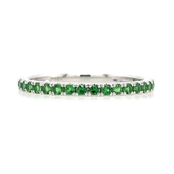 18K White Gold 1.8 mm Tsavorite Band 0.46 CTW Franzetti Jewelers Austin, TX