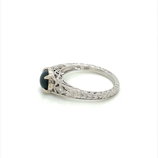 18KW 1.86 Ct Cats Eye Alexandrite & Dimaond Ring Image 4 Franzetti Jewelers Austin, TX
