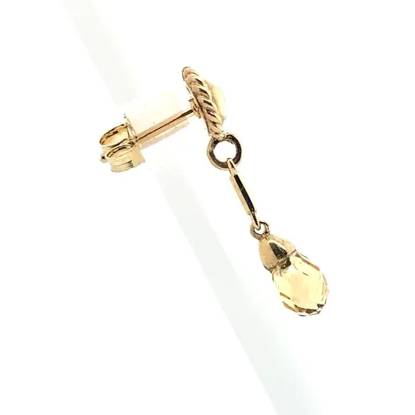14K Yellow Gold Citrine Dangle Earrings Image 3 Franzetti Jewelers Austin, TX