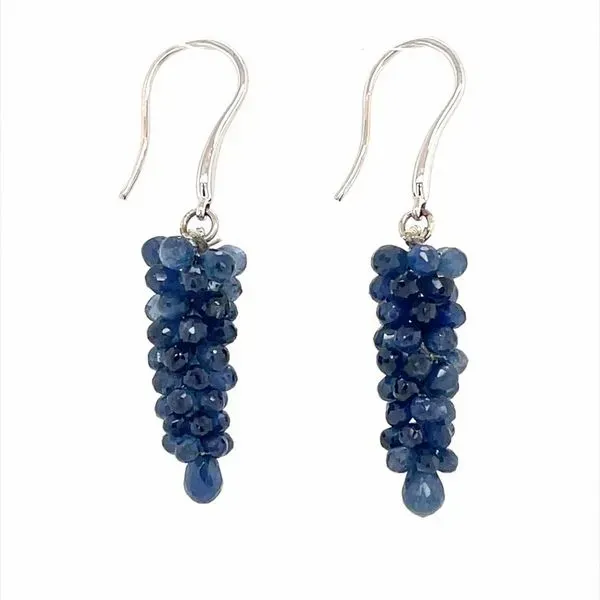 14K White Gold Blue Sapphire Grape Earrings Franzetti Jewelers Austin, TX