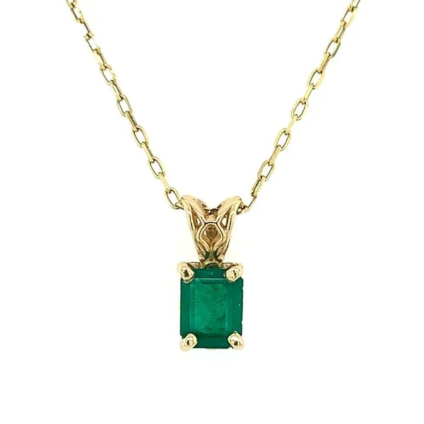 14K Yellow Gold 0.57 Carat Emerald Pendant Image 2 Franzetti Jewelers Austin, TX