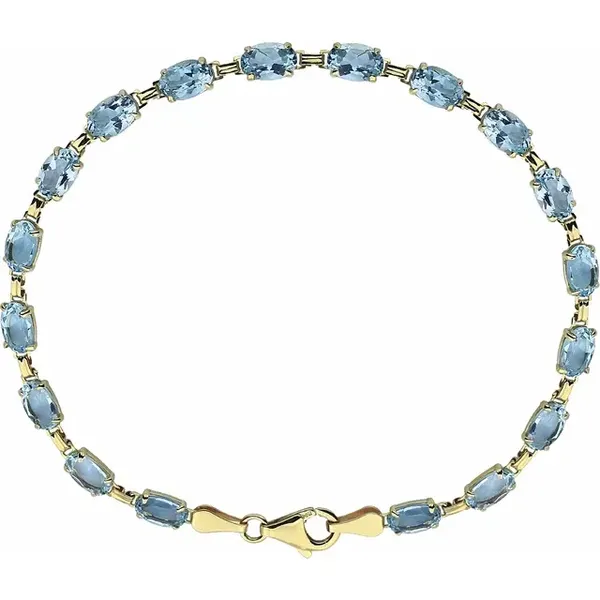 14KY Gold Sky Blue Topaz Link Bracelet Franzetti Jewelers Austin, TX