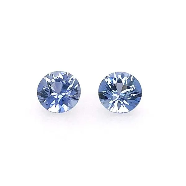 Matched Pair of 6 mm Round Natural Blue Sapphires 1.82 CTW Image 3 Franzetti Jewelers Austin, TX