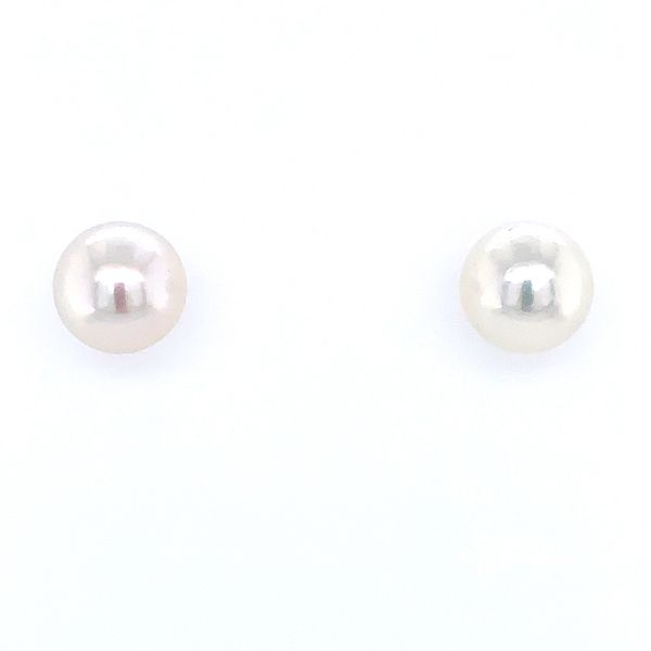 14KW Gold 8 - 8.5 mm Akoya Pearl Stud Earrings Franzetti Jewelers Austin, TX