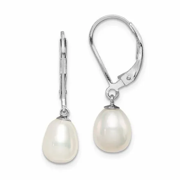 SS 7 - 8 mm Freshwater Pearl Dangle Earrings Franzetti Jewelers Austin, TX