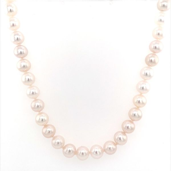 6.50 - 7 MM White Freshwater Pearl Necklace with White Gold Clasp Franzetti Jewelers Austin, TX
