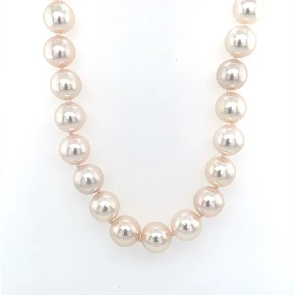 8.5 - 9 mm White Akoya Pearl Necklace with White Gold Clasp 18