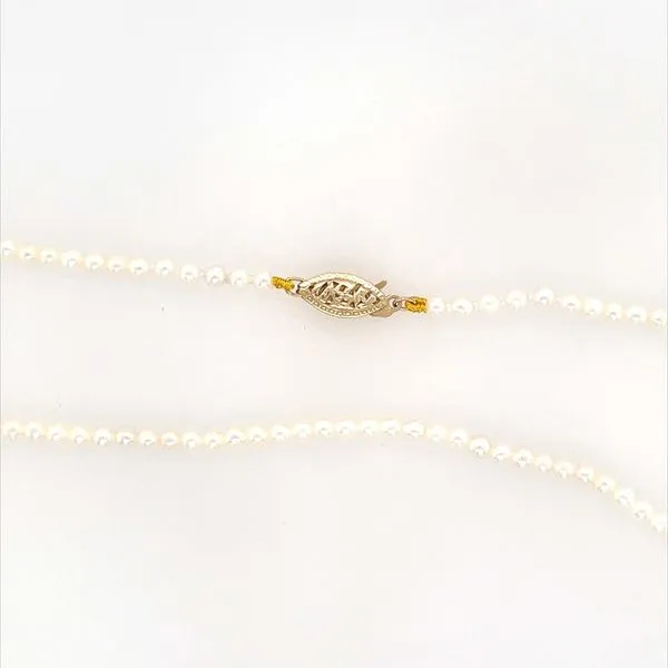 3 - 3.5 mm Freshwater Pearl Necklace for Baby with Yellow Gold Clasp 13