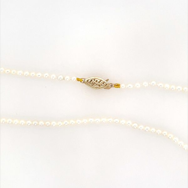 3 - 3.5 mm Freshwater Pearl Necklace for Baby with Yellow Gold Clasp 13