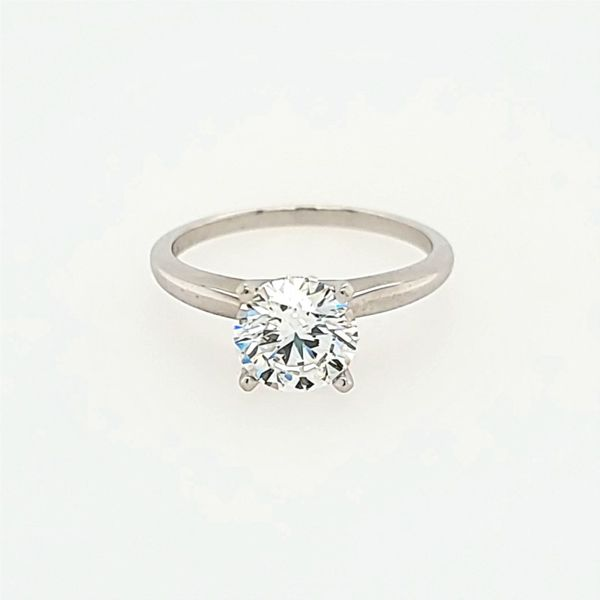14K White Gold Engagement Ring with Solitaire 1.50 Ct Round Lab Grown Diamond Image 3 Franzetti Jewelers Austin, TX