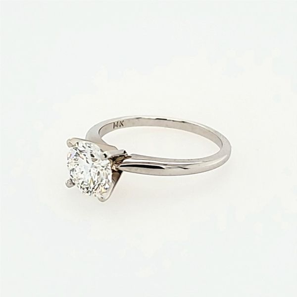 14K White Gold Engagement Ring with Solitaire 1.50 Ct Round Lab Grown Diamond Image 4 Franzetti Jewelers Austin, TX