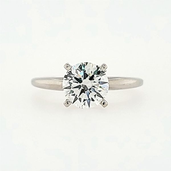 14K White Gold Engagement Ring with Solitaire 1.50 Ct Round Lab Grown Diamond Franzetti Jewelers Austin, TX