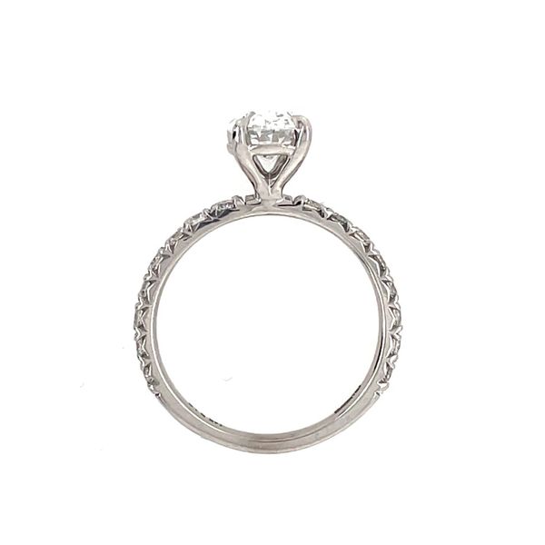 14K White Gold Engagement Ring with 1.51 Ct Oval Lab Grown Diamond Image 5 Franzetti Jewelers Austin, TX