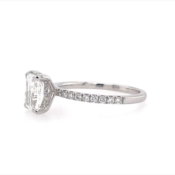 14K White Gold Engagement Ring with 1.51 Ct Radiant Lab Diamond Image 4 Franzetti Jewelers Austin, TX