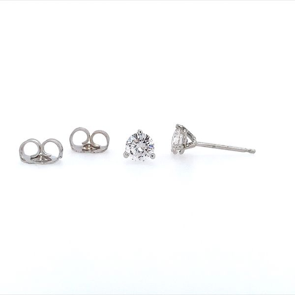 14K White Gold 1/2 CTW Lab Grown Diamond Studs Image 3 Franzetti Jewelers Austin, TX