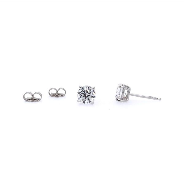 14K White Gold 1 CTW Lab Grown Diamond Studs Image 3 Franzetti Jewelers Austin, TX