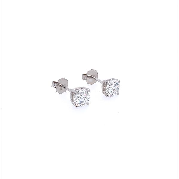 14K White Gold 1 CTW Lab Grown Diamond Studs Image 5 Franzetti Jewelers Austin, TX