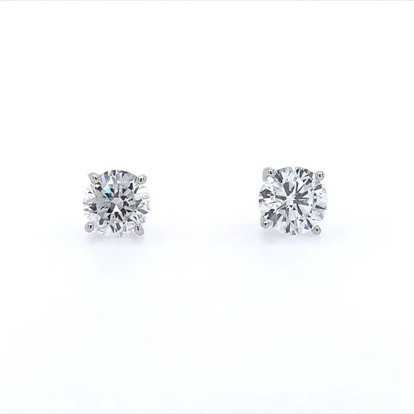 14K White Gold 1 CTW Lab Grown Diamond Studs Franzetti Jewelers Austin, TX