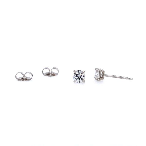 14K White Gold 1/2 CTW Lab Grown Diamond Studs Image 3 Franzetti Jewelers Austin, TX