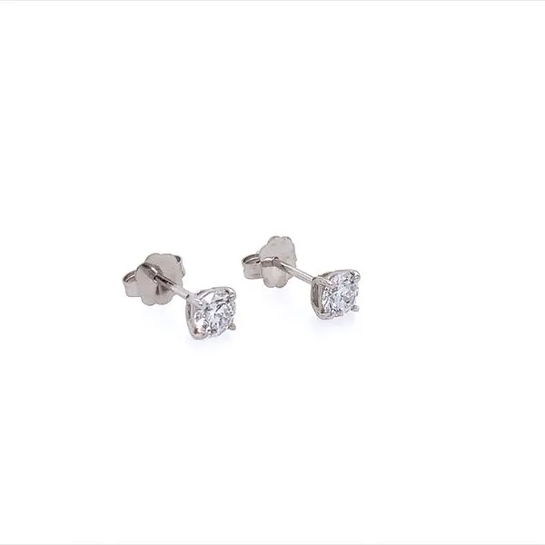 14K White Gold 1/2 CTW Lab Grown Diamond Studs Image 5 Franzetti Jewelers Austin, TX