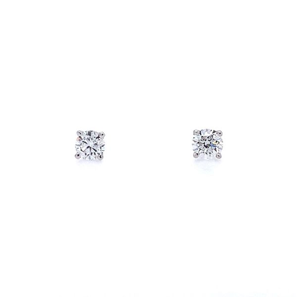 14K White Gold 1/4 CTW Lab Grown Diamond Studs Franzetti Jewelers Austin, TX