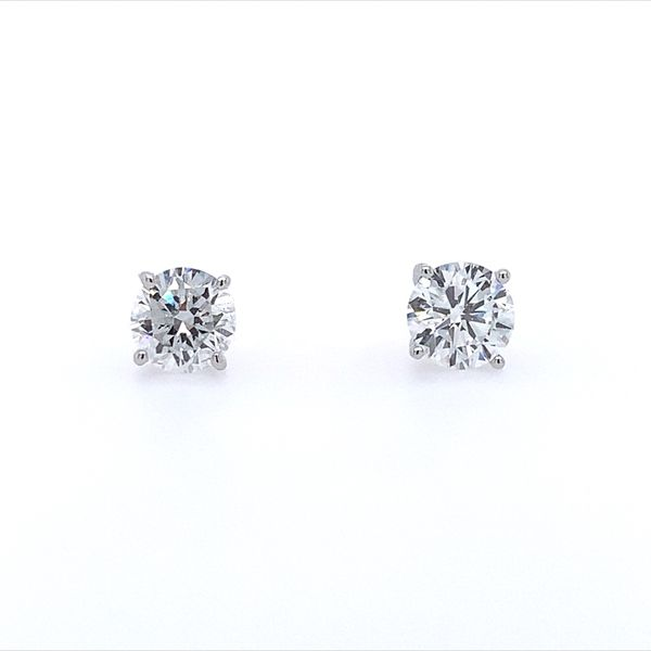 14K White Gold 1 CTW Lab Grown Diamond Studs Franzetti Jewelers Austin, TX