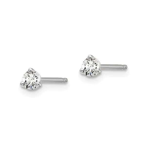 14K White Gold 1/5 CTW Lab Grown Diamond Studs Image 2 Franzetti Jewelers Austin, TX