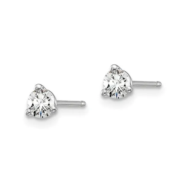 14K White Gold 3/8 CTW Lab Grown Diamond Studs Image 2 Franzetti Jewelers Austin, TX