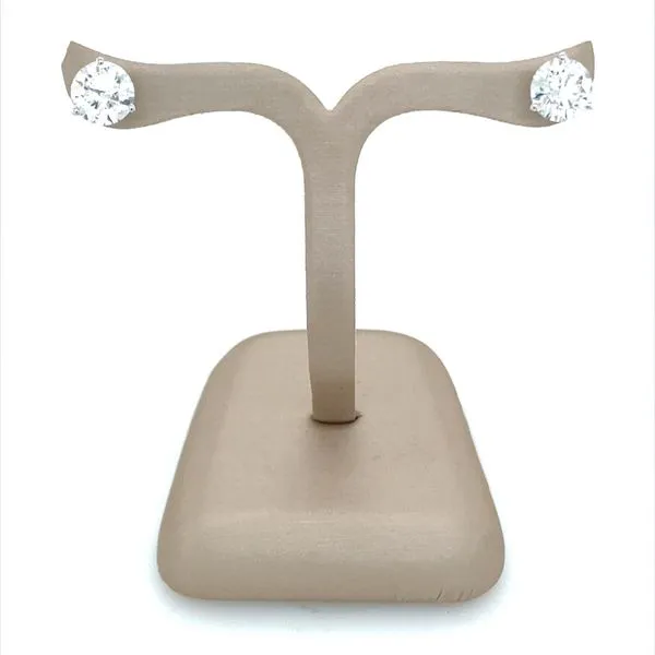 14K White Gold 3.00 CTW Lab Grown Diamond Studs Image 4 Franzetti Jewelers Austin, TX