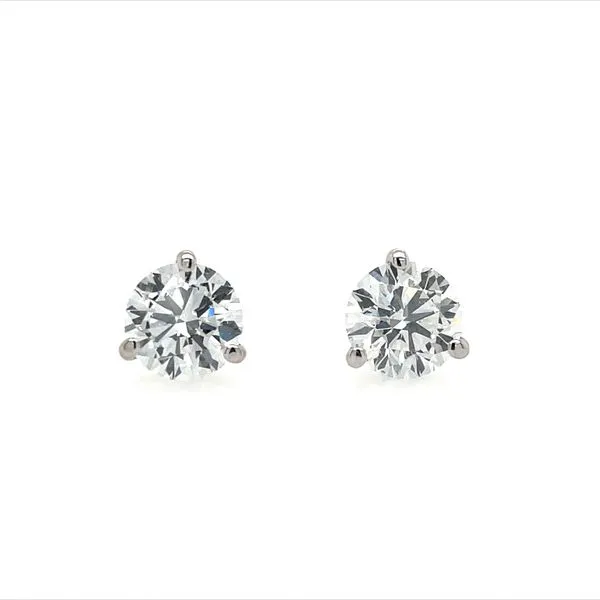 14K White Gold 2.44 CTW Lab Grown Diamond Studs Image 3 Franzetti Jewelers Austin, TX