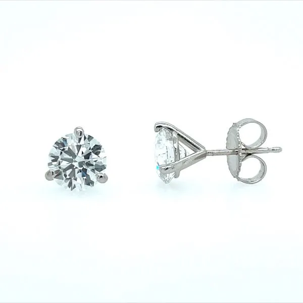 14K White Gold 2.44 CTW Lab Grown Diamond Studs Franzetti Jewelers Austin, TX