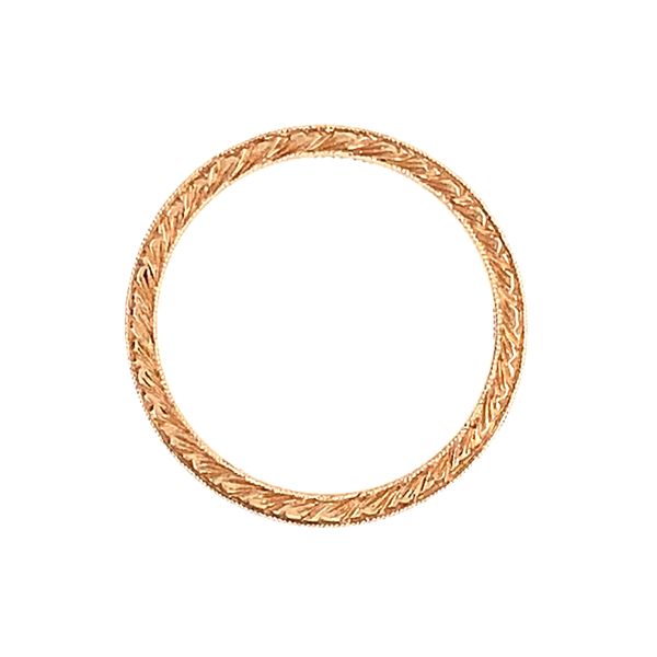 18KR Gold 1.7 mm Design-Engraved Milgrain Band Image 3 Franzetti Jewelers Austin, TX