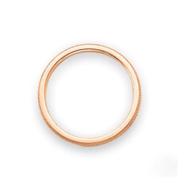 14K Rose Gold 1.5 mm Milgrain Textured Band Image 2 Franzetti Jewelers Austin, TX