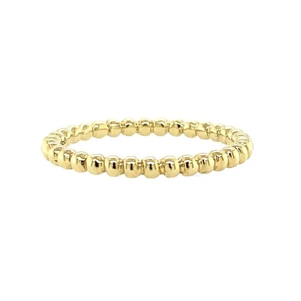 14K Yellow Gold 2 mm Beaded Band Franzetti Jewelers Austin, TX